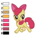 Cute Apple Bloom Embroidery Design